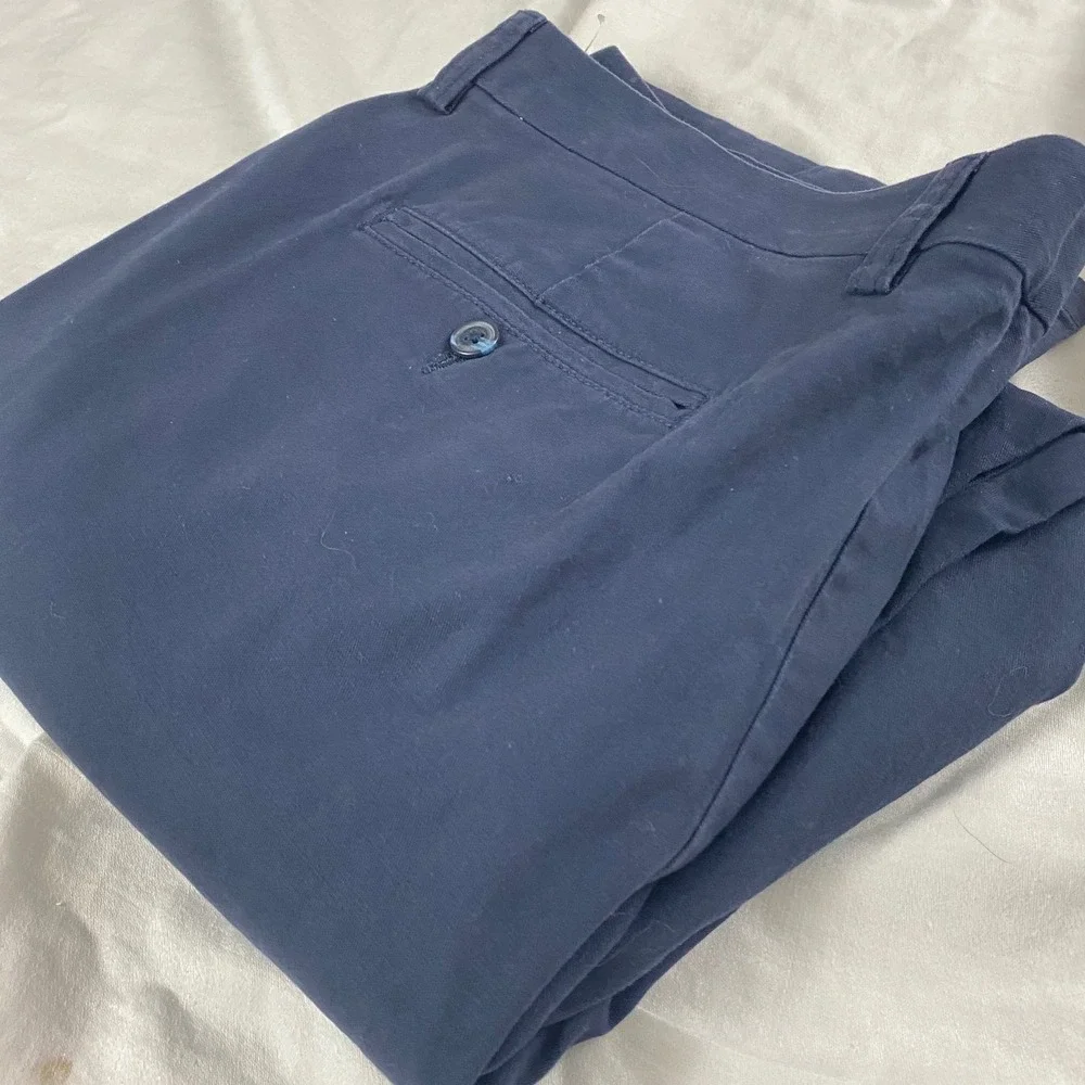 Old Navy Ultimate Straight Pants Mens 40x32 Navy Blue Built-In Flex Chinos Work